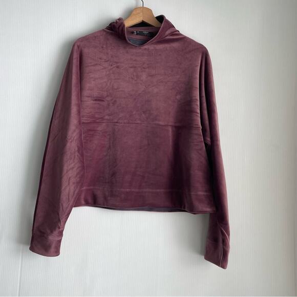 Prana Pheonix pullover funnel neck velour top with kangaroo pocket size medium - Picture 9 of 12